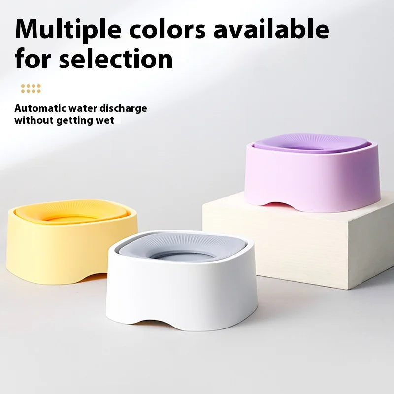 Anti-Splash Pet Water Bowl - No Mess Drinking Dish for Cats & Dogs with Floating Design Keeps Chin Dry Easy Clean