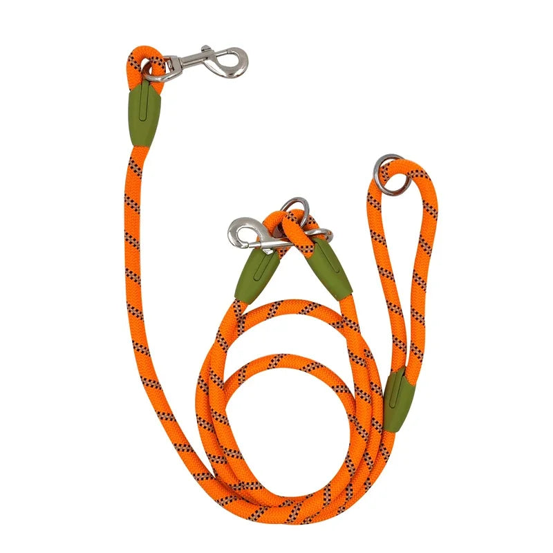 the GLOWSTRIDE NYLON LEASH - Reflective Nylon Leashes Pet Dogs Chain Traction Rope, Leads for Running Hands-Free, Rope Chain for Small/Large Dogs