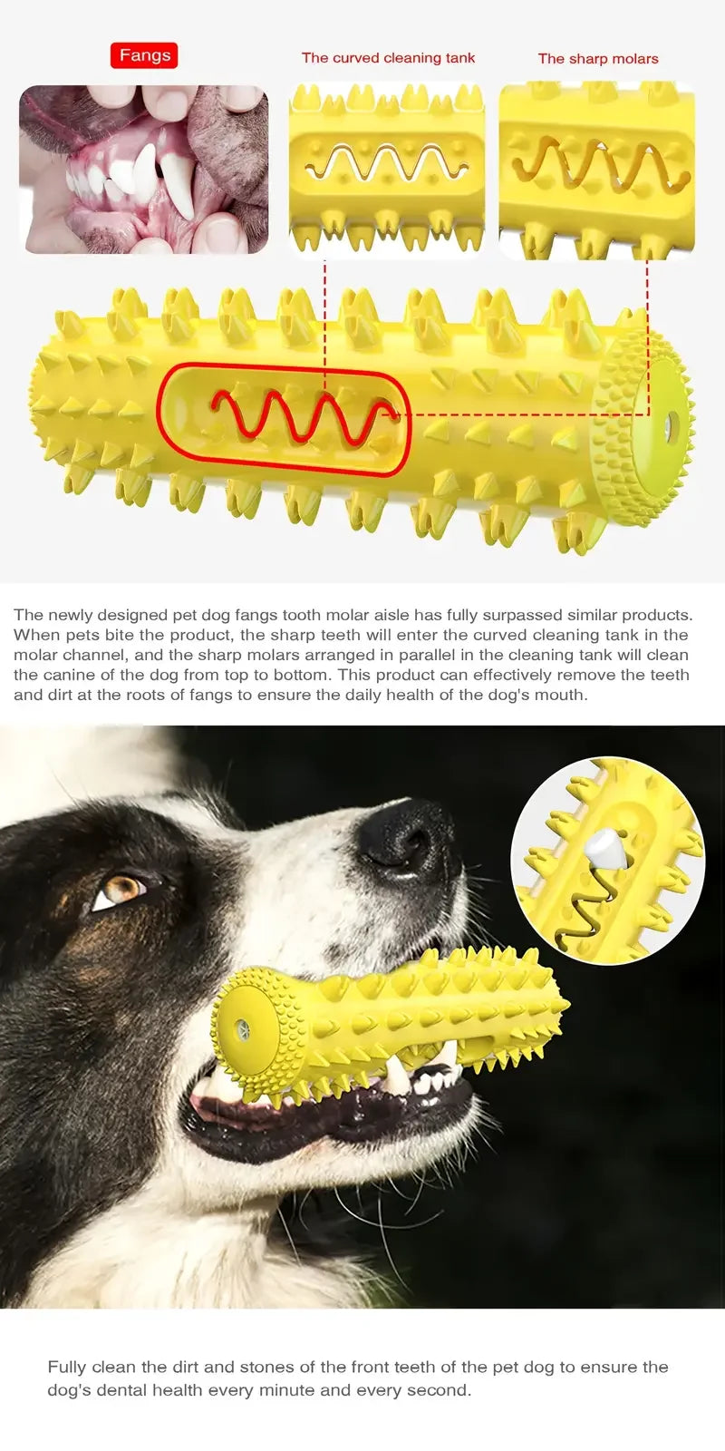 Vet-Approved Dental Chew Stick - 3-in-1 Cooling Toothbrush Toy for Small/Medium Dogs, Summer Teeth Cleaning & Gum Massage