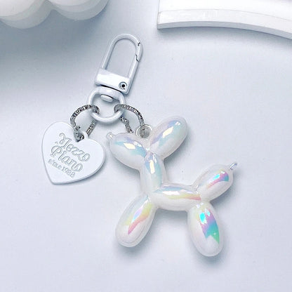 Cute Acrylic Cartoon Balloon Dog Keychains for Women Y2k Bag Pendant Couple Car Key Chains Jewelry Gift Decoration Accessories