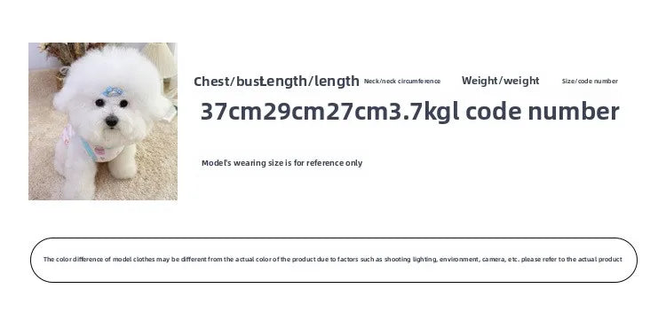 Four Seasons NewinsJapanese and Korean Style Thermal Pet Dog Cat Clothes Teddy Bichon Pulling Vest Wholesale