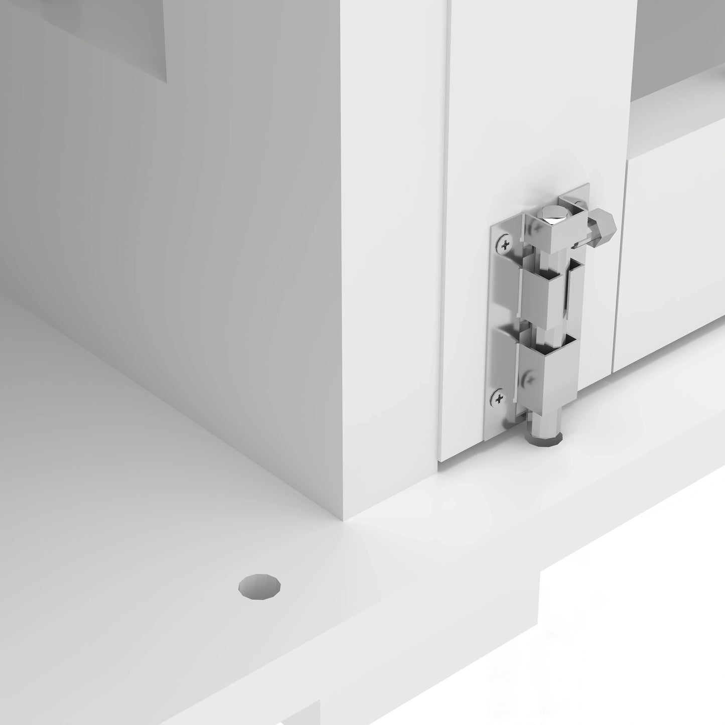 the DOG SPACE - 63 Inch Wooden Double Dog Crate with 2 Drawers and Sliding Door