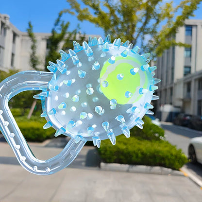 Pet dog toy with Football and Soft Thorn, made of soft rubber, suitable for large, medium and small dogs.