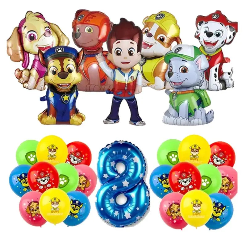Paw Patrol Birthday Decoration Skye Birthday Decorations Set Balloons Backdrop Plates Cups Paw Patrol Birthday Party Favors Gift