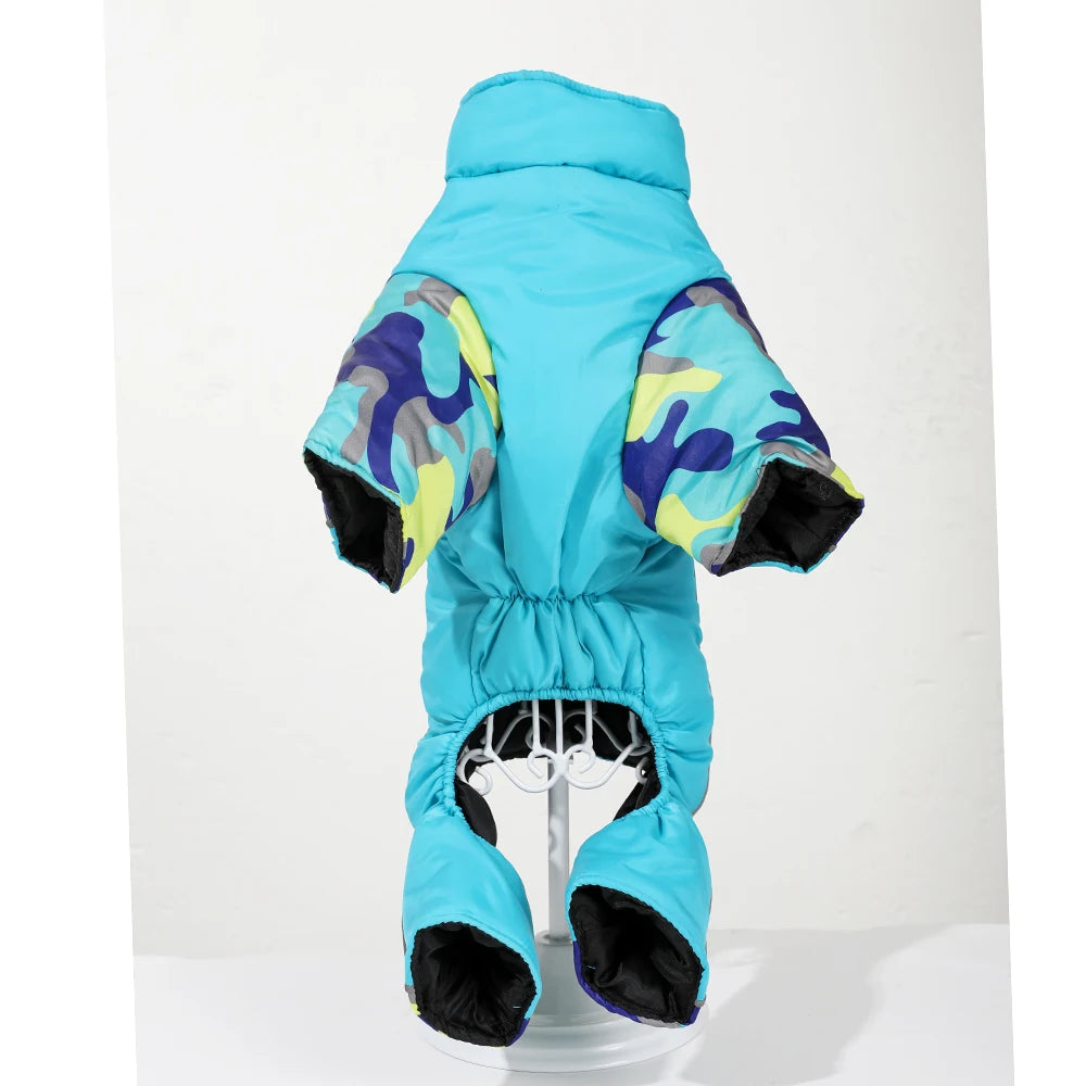 the WARMSTRIDE REFLECTIVE DOG JUMPSUIT - Windproof Dog Clothes, Winter Warm Puppy Jumpsuit, Reflective Pet Costume for Small/Medium Dogs/Cats, Chihuahua, Schnauzer Outfits