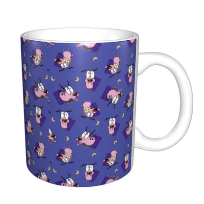 Personalized C-Courage The Cowardly Dog Coffee Mug DIY Ceramic Milk Tea Mug Cup