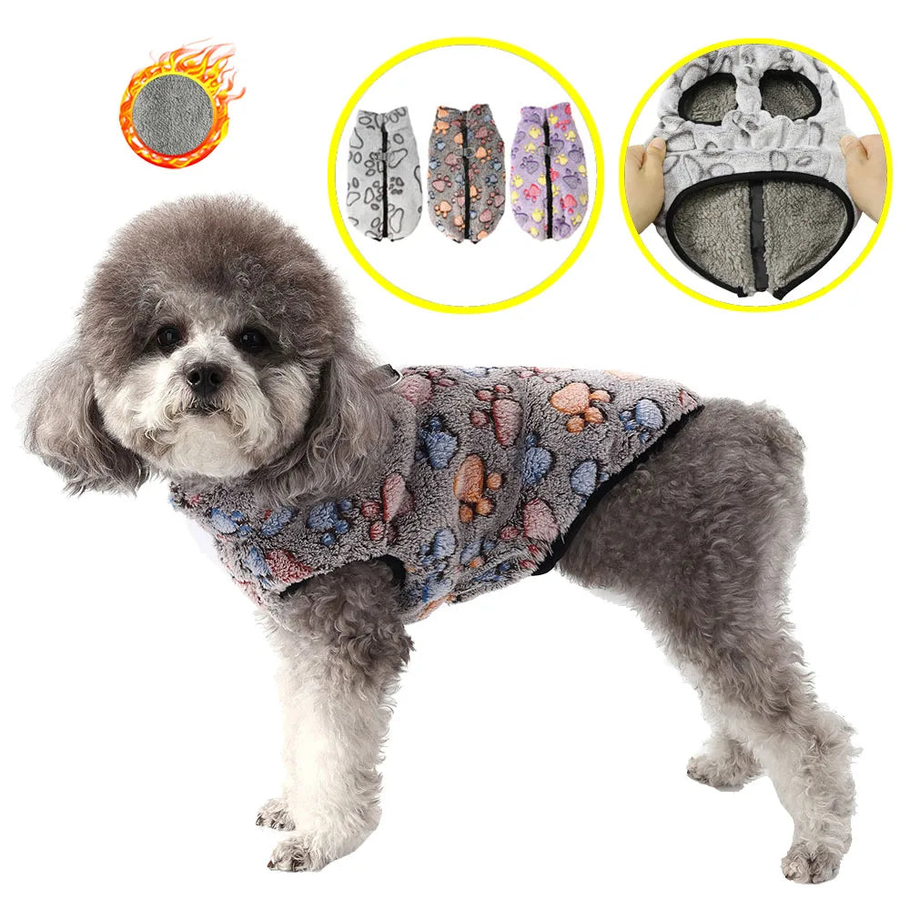 Winter Dog Jacket For Small Medium Dogs With D-ring Elasticity Reflective Puppy Fleece Clothes Yorkshire Schnauzer Pet Costume