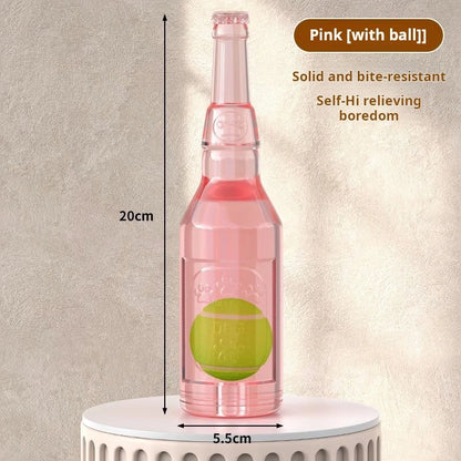 the BOTTLEBOUNCE PLAY BALL - Dog Toy Bottle Sound Chew Ball, Pet Toys Interactive Ball for Big Dog/Small, Dog Pet Training Tennis Bottle, Pet Supplies