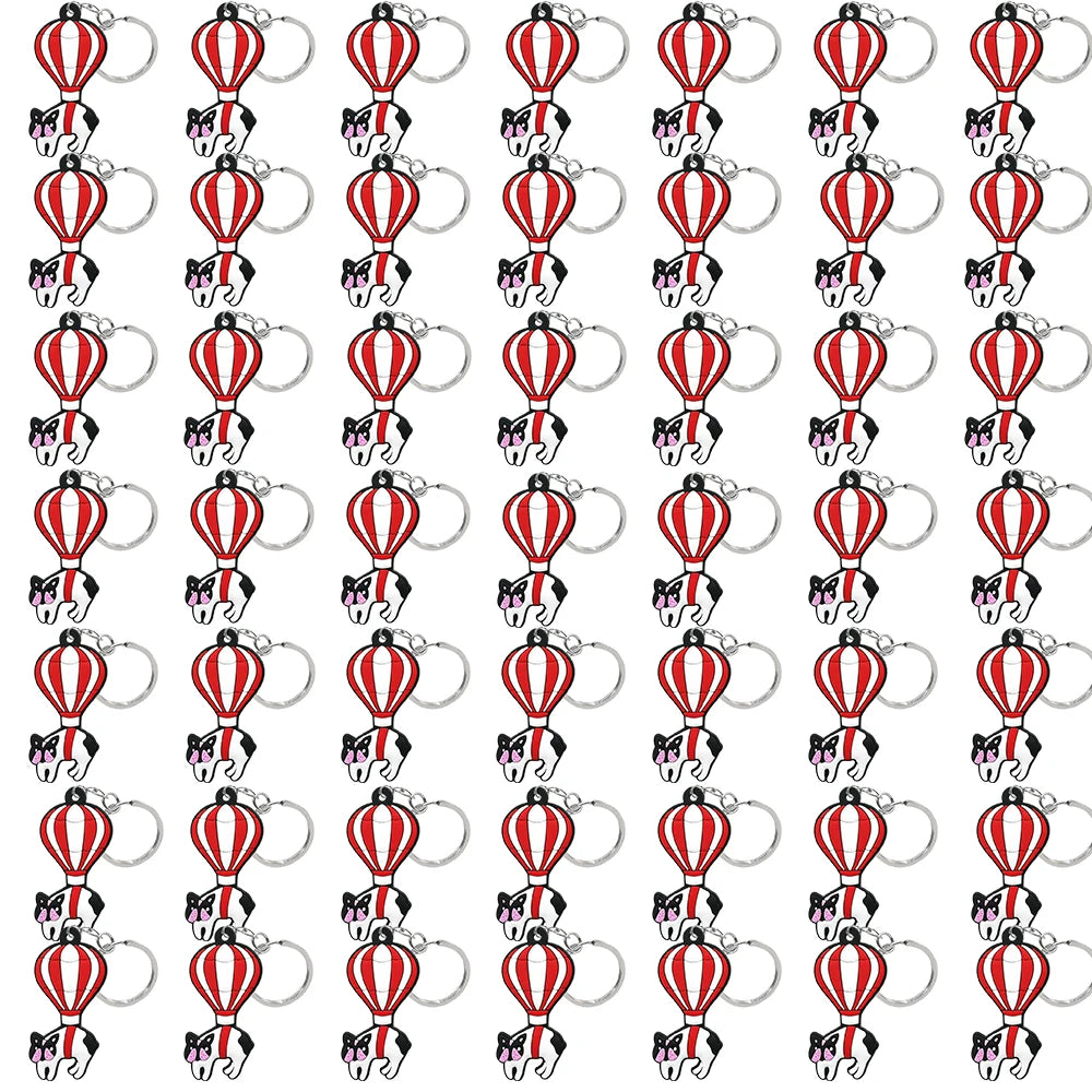 50PCS Cute Animal Keychain knife Ducks Dogs Cats Keyring for Women Men Kids Handbag Cool Car Key Accessories Friends Key Gifts