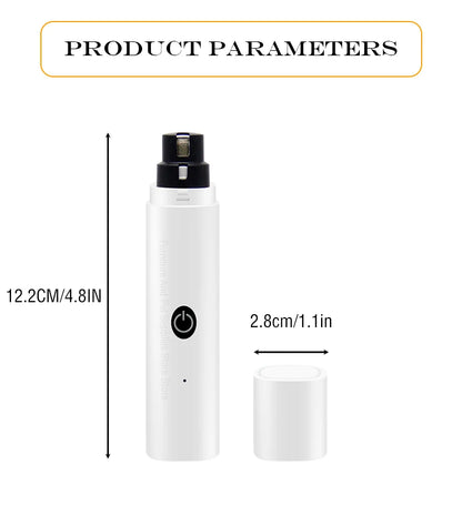 Electric Dog Nail Clippers for Dog Nail Grinders Rechargeable USB Charging LED Light Pet Quiet Cat Paws Nail Grooming Supplies