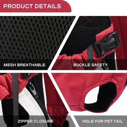 Dog Outdoor Portable Backpack Pet Carrying Backpack Breathable Dog Cat Front Chest Backpacks Small Medium Puppy Supplies