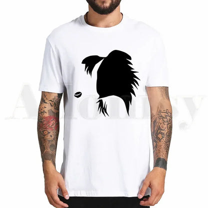 the BORDER COLLIE - Border Collie Print T-Shirt, Hip Hop Girl Print Top Tees, Harajuku Dog Cartoon Funny Kawaii Art T-Shirts, Men Fashion Summer T-Shirts
