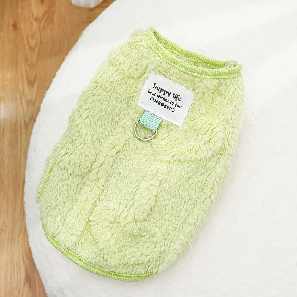 Cute Dog Winter Clothes Warm for Small Dogs Cat Outdoor Soft Cozy Fleece Jacket Vest Coat Pet Chihuahua Yorkies Corgi Ropa Perro