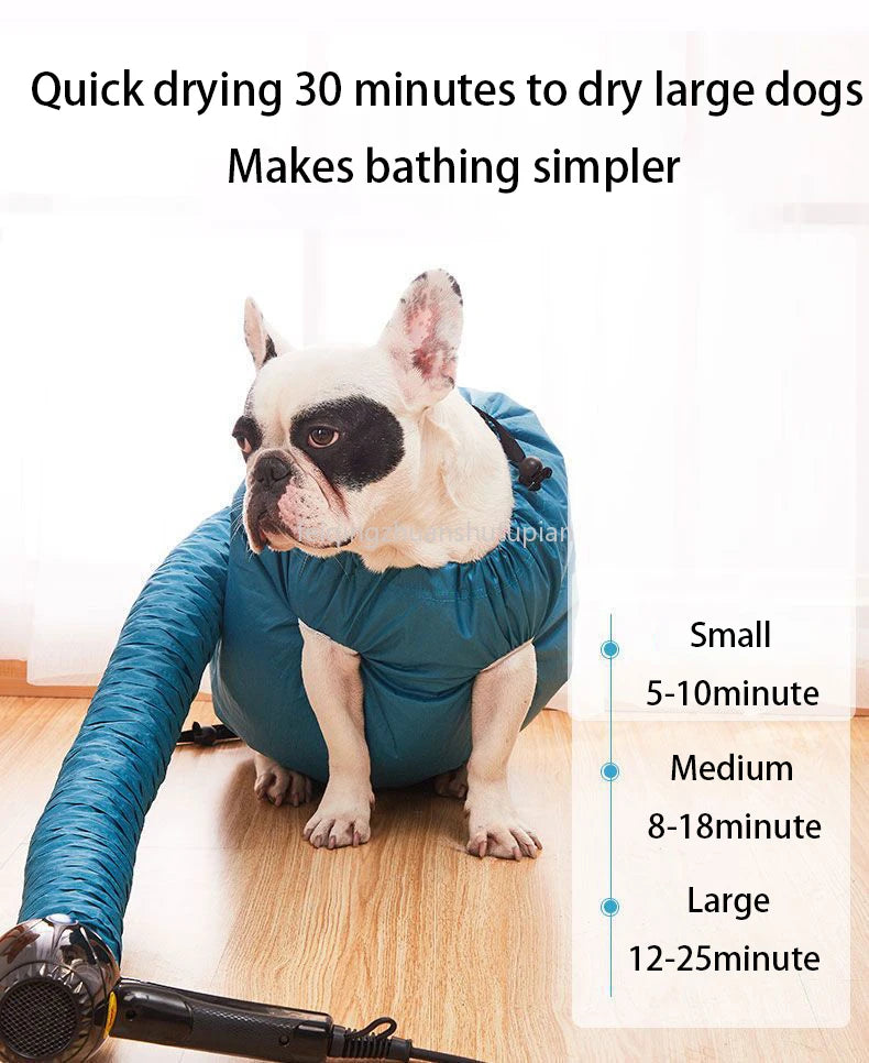 Foldable Pet Drying Bag Portable Efficient Drying Bag for Dog Cats Bathing Hair Drying Grooming Dog Cleaning Small Medium Large