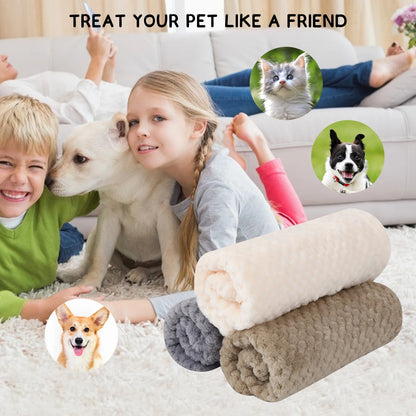 Soft Pet Blanket Plush Dog Sleeping Blanket Solid Color Washable Sofa Pad Portable Warm Cat Bed Blanket Home Carpet Pet Supplies