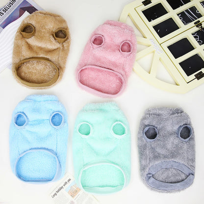 Soft Flannel Small Dog Clothes Winter Warm Puppy Cat Sweater Coat Chihuahua Pet Clothing Jumpsuit for Small Medium Dogs Yorkie