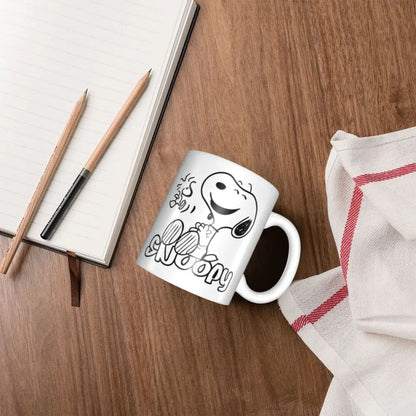 Manga Snoopy Woodstock Cartoon Dog Coffee Mug DIY Customized Ceramic Tea Milk Mug