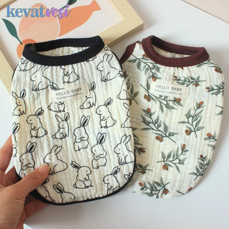 Spring Dog Clothes Breathable Pet Clothes for Small Medium Dogs Soft Comfortable Puppy Vest Chihuahua Yorkies Costumes