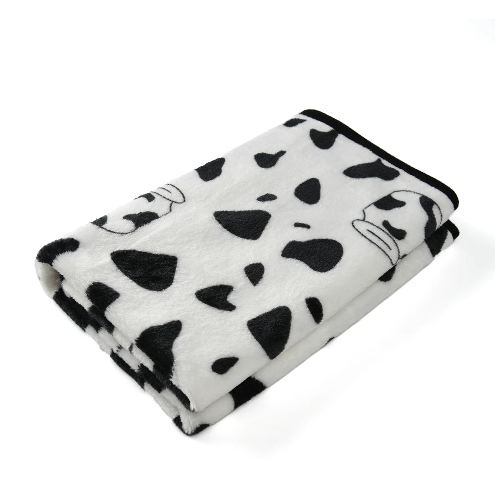 Fashion Pet Dog Blanket for Small Medium Dogs Cats Autumn Winter Cozy Soft Puppy Print Bed Mat Bulldog Pug French Accessories