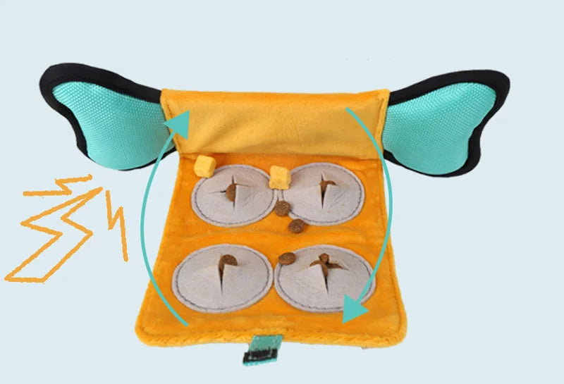 Plush Pet Dog Sniffing Toys Interactive Dog Squeaky Toy Bite-Resistant Pet Chew Toy for Small Medium Large Dogs Pet Supplies