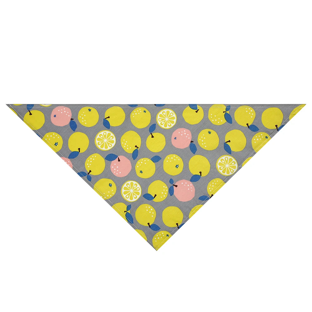 Sucado Dog Bandana Fruit Floral Spring Washable Soft Doggy Scarf Kerchief Summer Adjustable for Small Medium Large Dogs Pets