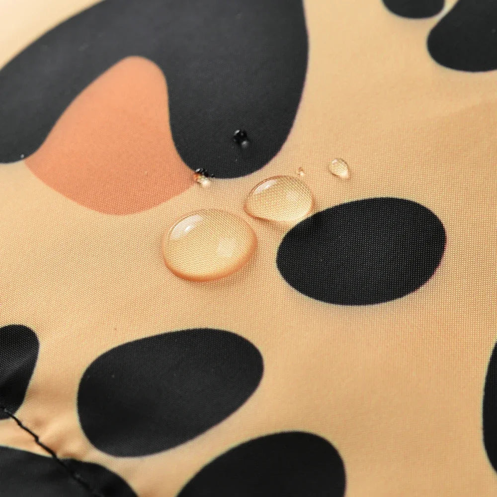 Dog Jacket Warm Winter Pet Clothes For Small Medium Dogs Cats Leopard Print Chihuahua Yorkie Vest Coat With D-ring Puppy Costume