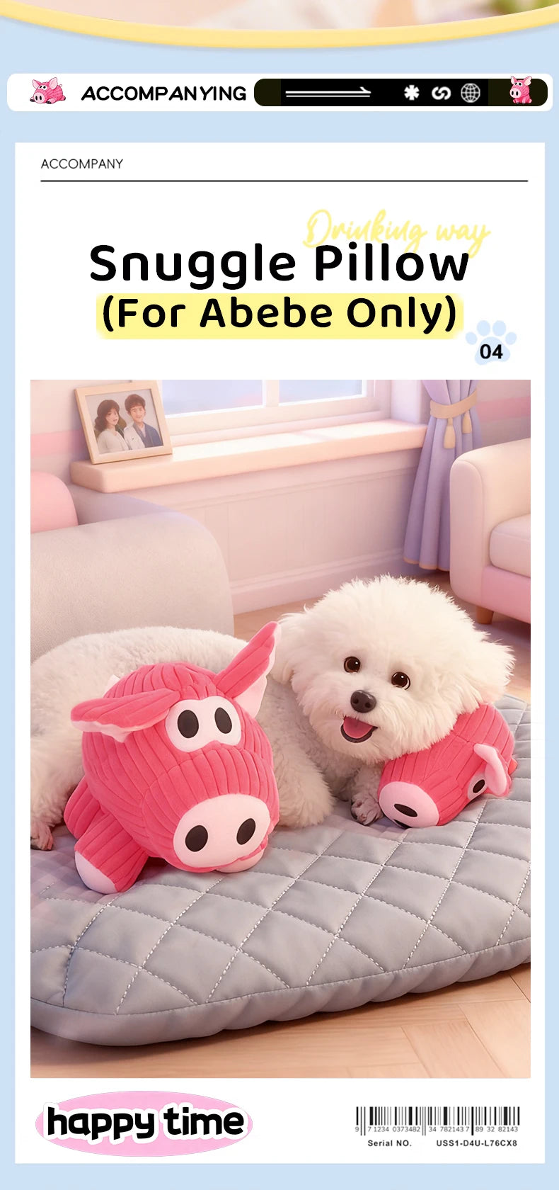 HOOPET Plush Squeaky Dog Toys with Crackling Paper Sound, Chew Resistant Soft Puppy Chew Toys for Boredom Relief