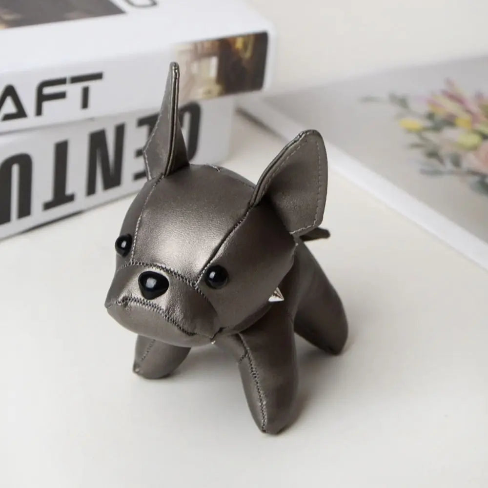 Kawaii Cute Chubby Leather Keychain French Bulldog Charm Dog Dolls Bag Hanging Exquisite Dog Pendant Friend
