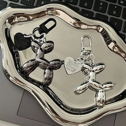 1PC fashion Adorable Balloon Dog Keychain with Cool Charm Decorative Accessory for Keys Bags & Backpacks Gift
