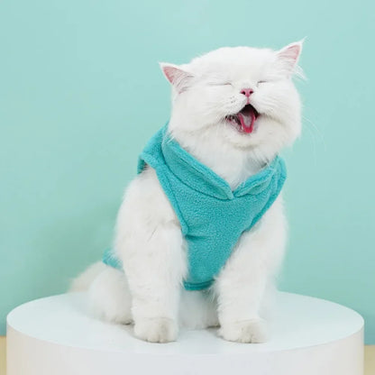 Pet Fleece Vest with Soft and Warm Fleece Sleeveless Design Unconstrained Forelimbs Autumn and Winter Warm Pet Clothing