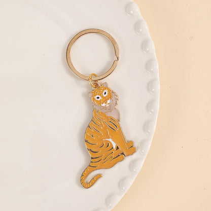 Pet dog car keychain pendant creative metal accessories key ring holiday gifts