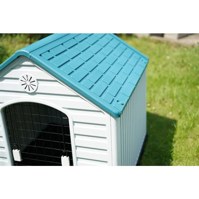 the SNOOPY DOGHOUSE - Luxury Big Plastic Doghouse, Outdoor Large Doghouse, Pet Dog Home