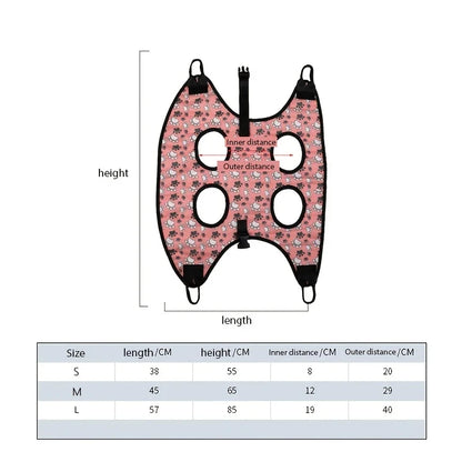 Dog Hammock - Pet Grooming Harness for Nail Trimming Cutting Anti Scratch Dog Sling Bag For Dogs Cats Grooming Supplies