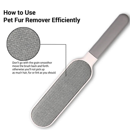 Lint Brush with Self-Cleaning Base Set Pet Hair Remover Brush Portable Dog & Cat Hair Remover Clothes Sofa Car Seat Cleaning
