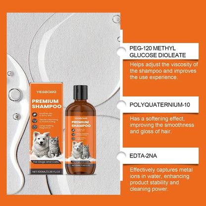 the SHAGGY SHAMPOO - 100ml Natural Ingredients Safe Efficient Formula, Pet Shampoo for Dogs & Cats, Removes Odor & Itch, Tangle, Flea & Insect Repellent