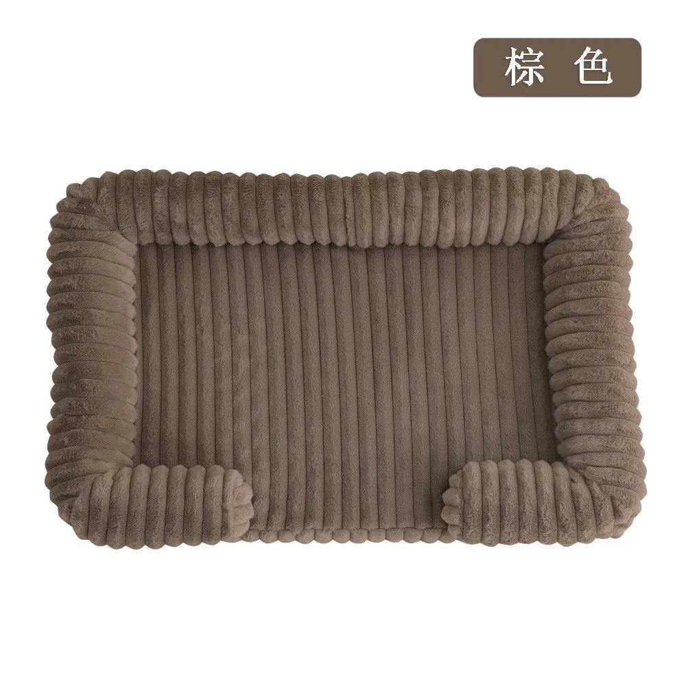 2025 Cross-border new product pet litter winter warm large dog kennel pet mat cat litter dog bed dog mat