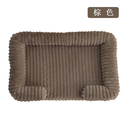 2025 Cross-border new product pet litter winter warm large dog kennel pet mat cat litter dog bed dog mat