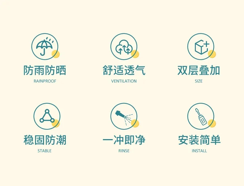 Double-decker kennel outdoor four-season dog house autumn and winter rainproof dog house outdoor stray cat nest dog cage villa