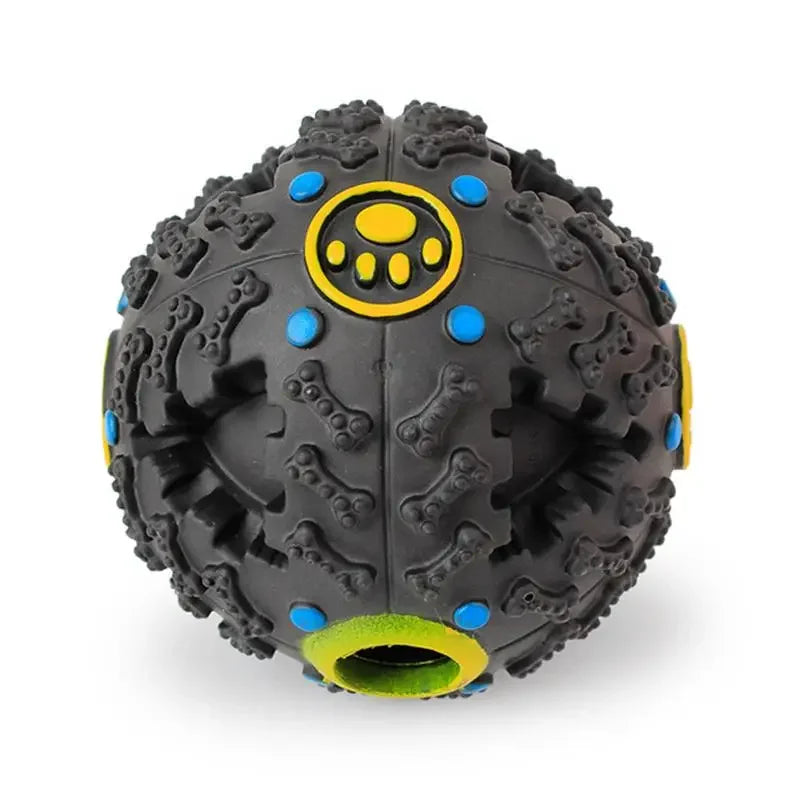 1PC Black/Blue/Pink Molars Bite Sound Toy Leaky Food Ball Dog Suitable for Large, Medium and Small Dogs Educational Toy Ball