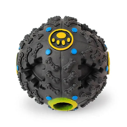 1PC Black/Blue/Pink Molars Bite Sound Toy Leaky Food Ball Dog Suitable for Large, Medium and Small Dogs Educational Toy Ball