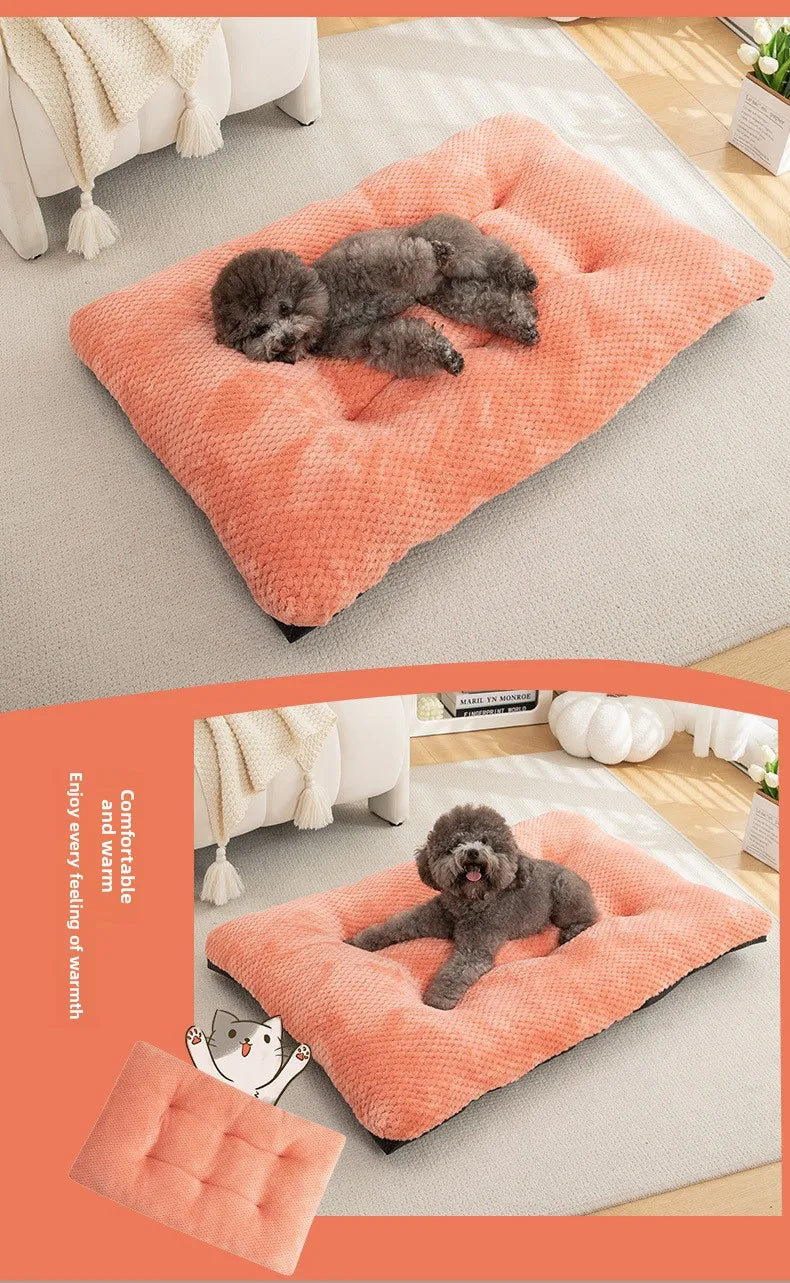 New Autumn  Winter High-End Pet Mat Dog Mat Long Plush Winter Warm Pet Mat Dog Bed Comfortable Cat House Dog House Pet House Mat