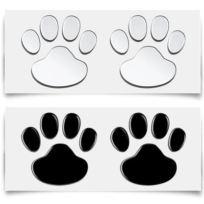 1/2/4Pairs 3D Stickers Paw Animal Dog Cat Cool Design Bear Foot Prints Footprint Decal Car Stickers for Auto Motorcycle