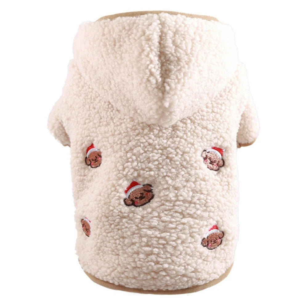 Winter Warm Pet Lamb Velvet Hoodie Clothes Comfortable Dog Coat Suitable Small Dogs Pet Outfits Chihuahua Clothing