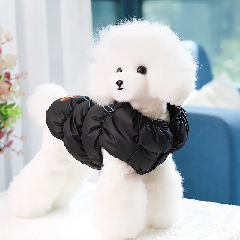 the SNOW PATROL PUFFER - Padded Puppy/Cat Clothes with D Rings, Winter Warm Dog Jacket for Small Dogs, Chihuahua Vest, French Bulldog Coat, Yorkie Outfits