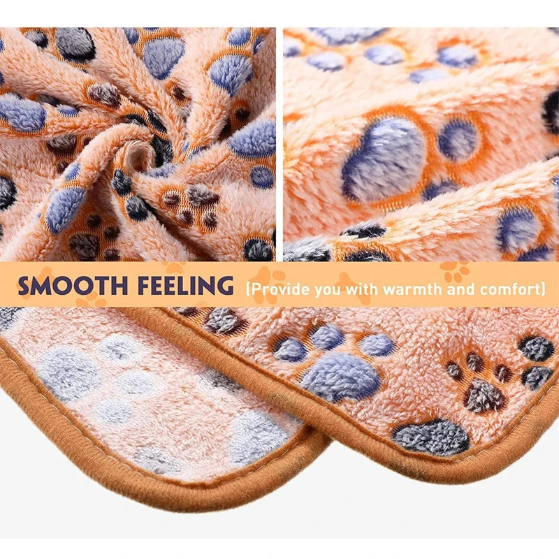 Soft Fluffy High Quality Pet Blanket Cute Cartoon Pattern Pet Mat Warm and Comfortable Blanket for Cat Dogs