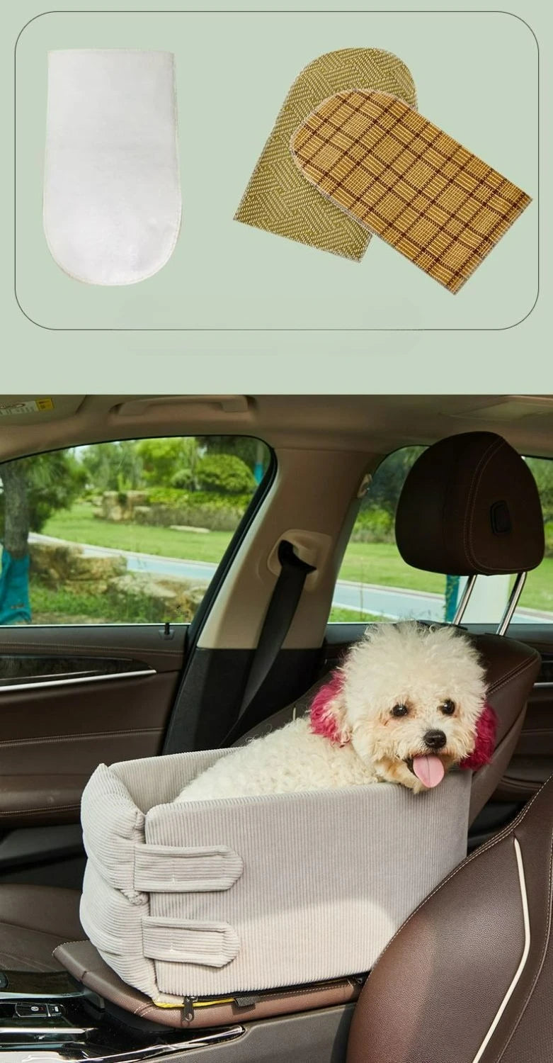 Dog Car Seat Bed Car Central Dog Car Seat Bed Portable Dog Carrier for Small Dogs Cats Safety Travel Bag Dog Accessories