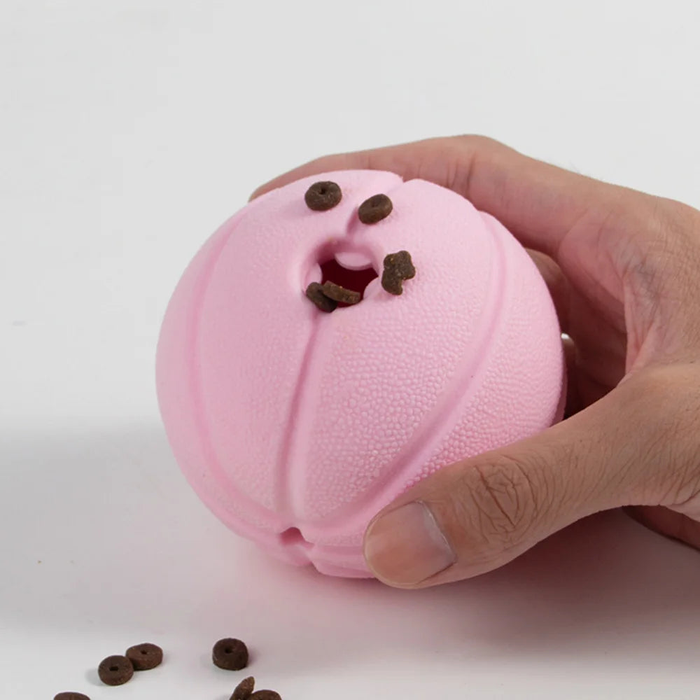 Dog Chew Toys - Interactive Squeaky Ball with Leakage Function for Teeth Cleaning & Boredom Relief, Durable TPR Material,