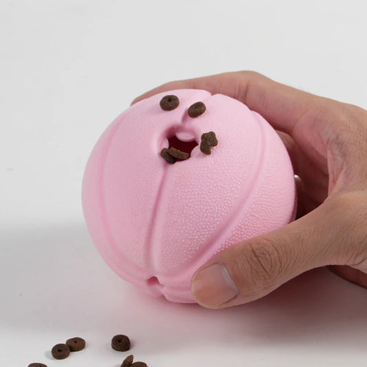 Dog Chew Toys - Interactive Squeaky Ball with Leakage Function for Teeth Cleaning & Boredom Relief, Durable TPR Material,