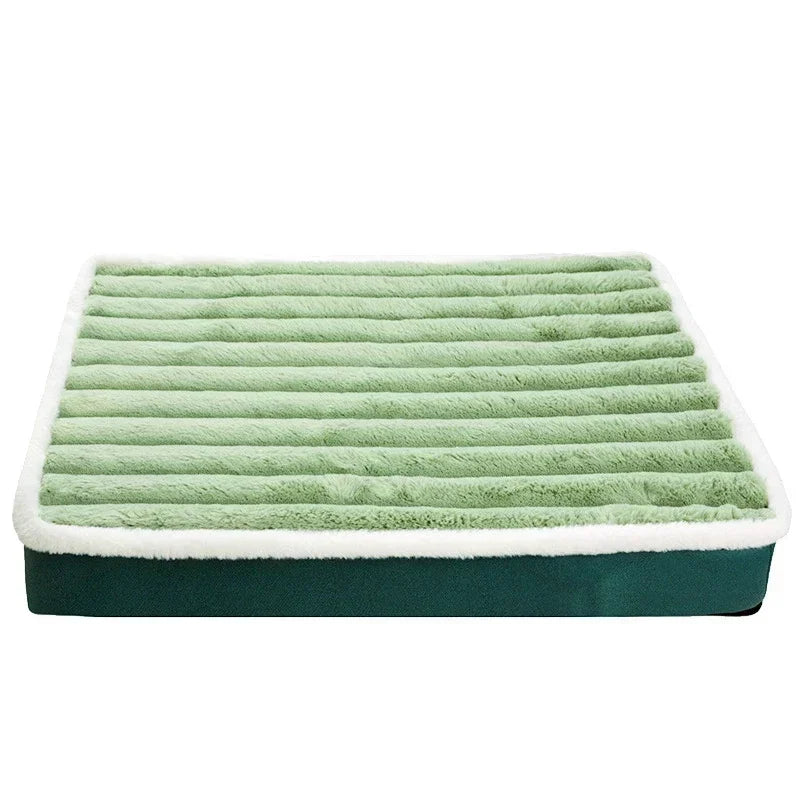 Dog Soft Bed Calming Cat Beds Pet Mattress with Removable Washable Cover Memory Foam Mat Dogs Crate Mats with Non-Slip Bottom