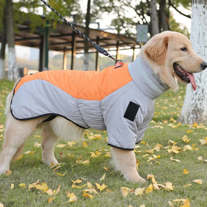 Winter Pet Clothes Golden Labrador Retriever Waterproof Dog Jumpsuit Medium Big Dog, Big Dog Winter Warm Cotton Blend Coat
